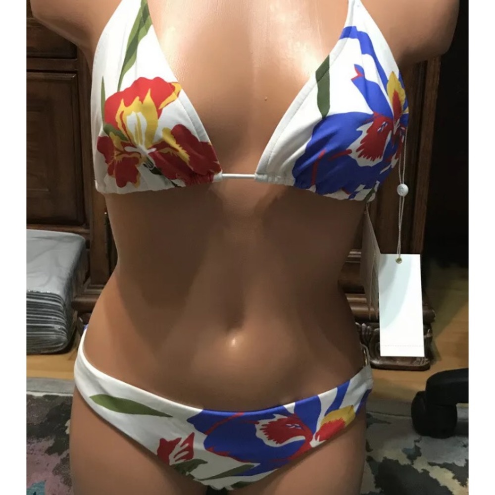 NWT Tory Burch Iris triangle bikini large medium